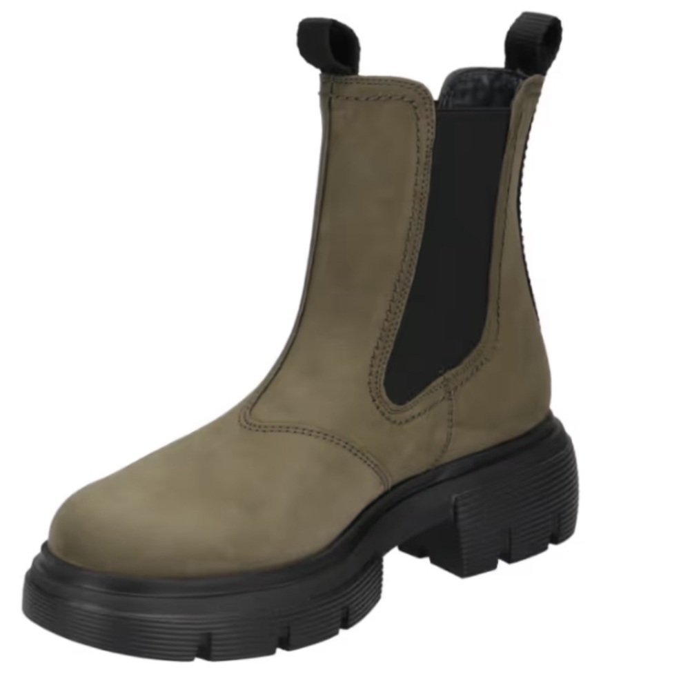 Chelsea Boot. US 6 Color Green nubuk Leather.